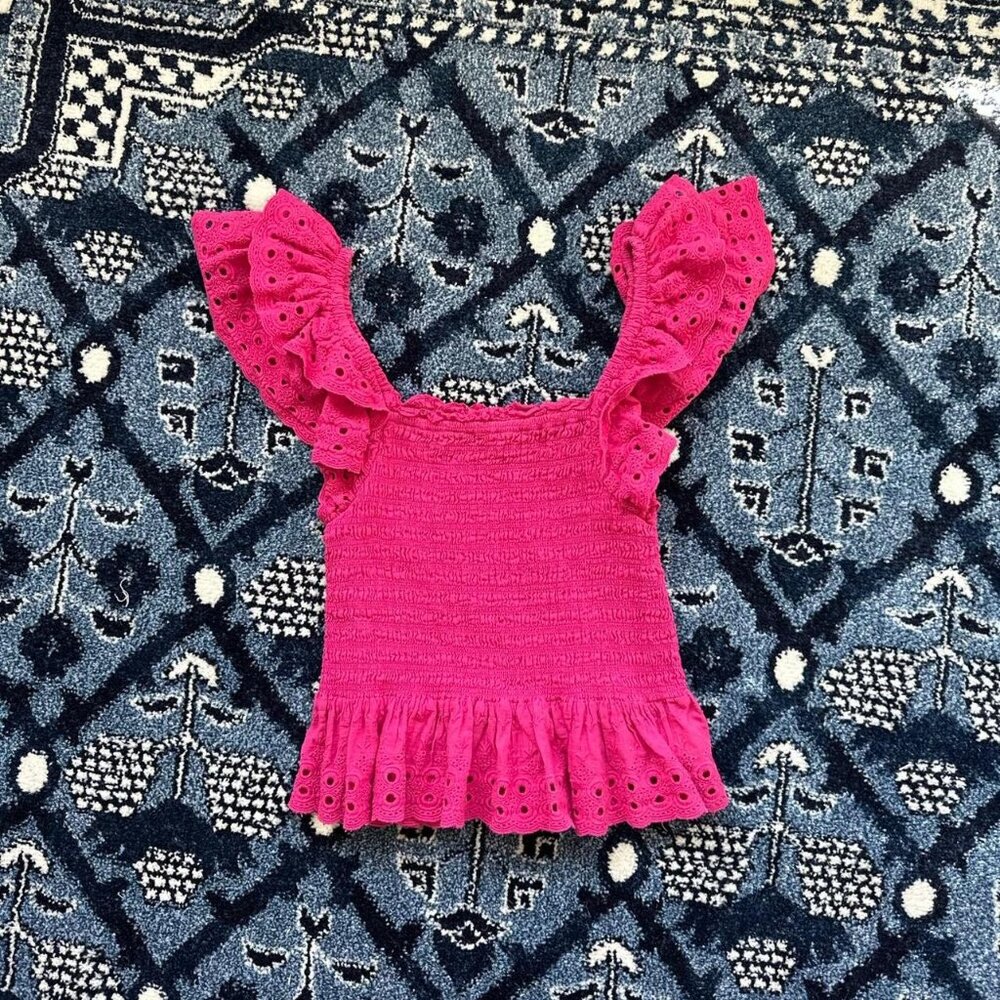 House of Harlow Pink Ruffle Top